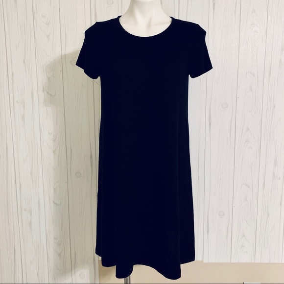 Gap Sz Medium Black Short Sleeve Knit T Shirt Dress - Picture 2 of 6